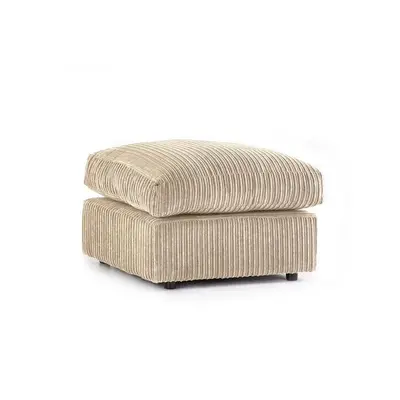 (Coffee) Large Jumbo Cord Fabric Footstool