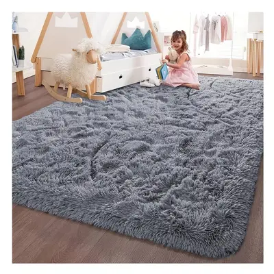 (Grey, x cm (5ft 4" x 7ft 8")) Shaggy Thick Large Rugs Living Room Area Outdoor Indoor Non Slip 