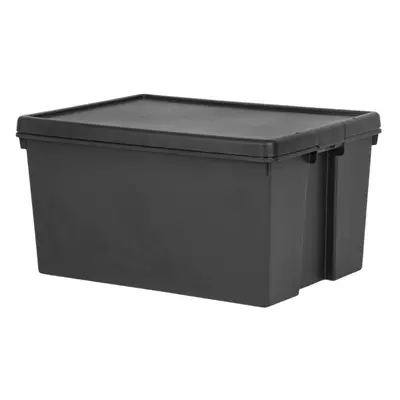 Wham Bam Recycled Storage Box & Lid Black 96Ltr