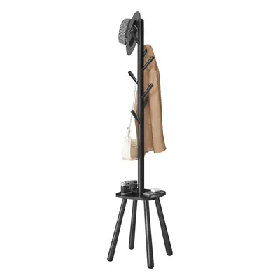 VASAGLE Coat Rack Free Standing Coat Stand Hall Coat Tree with Hooks and Storage Shelf 67.1 Inch