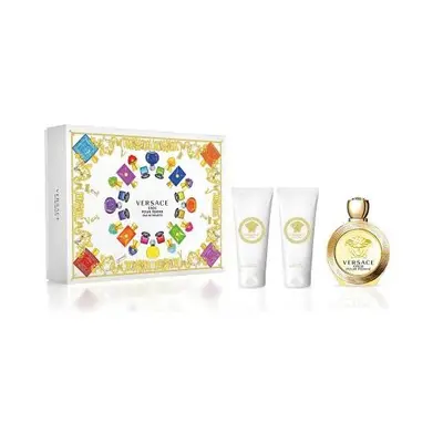 Versace Eros Pcs Set For Women: 1.7 Eau De Toilette Spray + 1.7 Luxury Body Lotion + 1.7 Luxury 