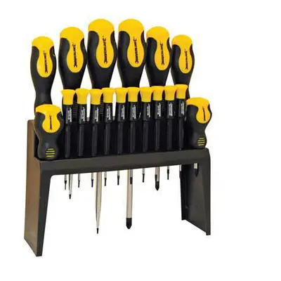 18 Piece Soft Grip Screwdriver Set Slotted PZD Phillips Torx