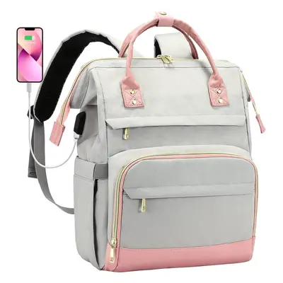 (pink, 15.6inch) Men Women Fashion Business Computer Backpacks Travel Bags Purse Student Bookbag