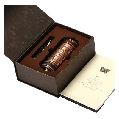 (copper, 13.5x5.5x5.5cm) Cryptex Da Vinci Code Mini Cryptex Lock Puzzle Boxes With Hidden Compar