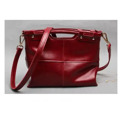 (burgundy, 21cm*11cm*25cm) Women&apos;s Original Ecological Cowhide Leather Women&apos;s Bag Riv