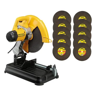 Dewalt D28730 240v 355mm Abrasive Cut Off Chop Saw +10 Metal Cutting Disc Wheels