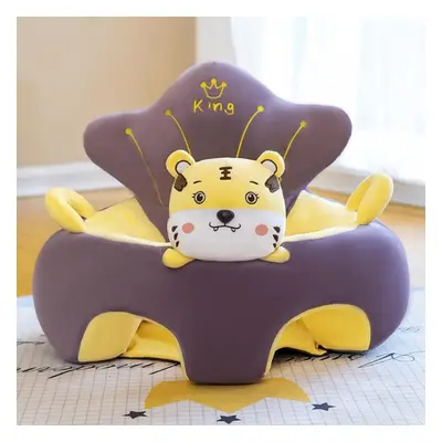 (brown, 50*50*40cm) Cartoon Baby Anti-fall Learning Seat Children&apos;s Sofa