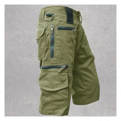 (light green, XXXXL) Men&apos;s Shorts Pants Loose Fitting Straight Tube Summer Fashion Casual M