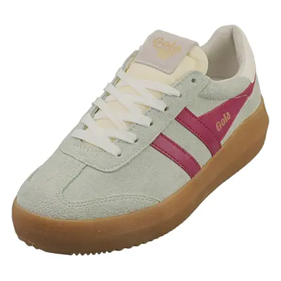 (3) Gola Athena Womens Fashion Trainers in Matcha Fuchsia