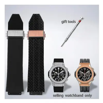 (Watchband For Hublot Big Bang Silicone 25*19mm Waterproof Men's Watch Strap Chain Watch Accesso