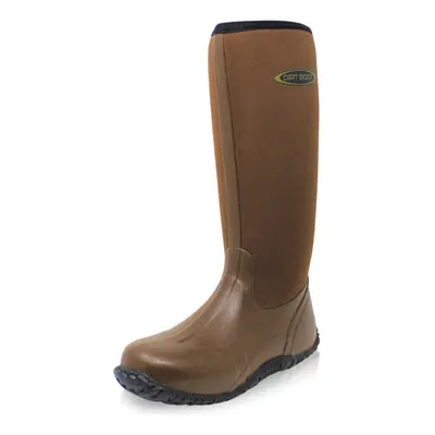 (6 UK EU39/40, Brown) Dirt Boot Unisex Neoprene Wellington Muck Field Wellies Stable Yard Boots