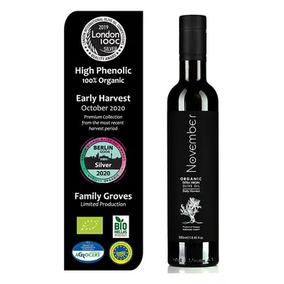 November Organic Olive Oil - Early Harvest â Awarded for Best Quality & Health Benefits - Fres