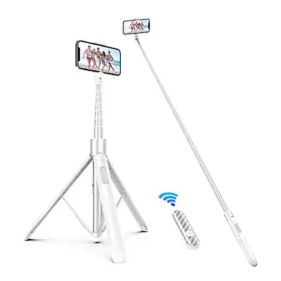 1.5m Selfie Stick Tripod, All in One Extendable Phone Tripod Stand with Bluetooth Remote Rotatio