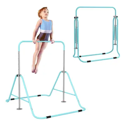 HOMCOM Kids Gymnastic Bar w/ Adjustable Height, Foldable Training Bar - Blue