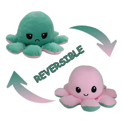 (Light Pink + Light Green) Double-Sided Flip Reversible Octopus Plush Toy