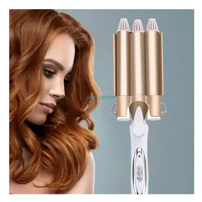 (Gold 25mm) Hair Curler Hair Waver Curling Wands Curling Tongs Ceramic Curling Iron Gift for Wom