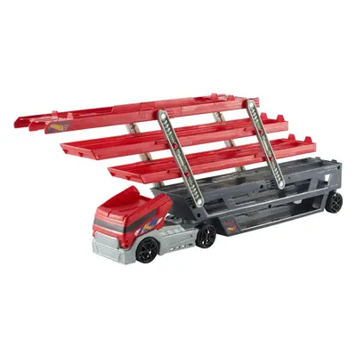 Hot Wheels Playset with Hw MEGA Hauler Toy Truck & 1:64 Scale Car, Stores 50+ Vehicles, Expands 