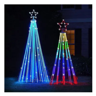 (2M) Led Christmas Tree Lightshow String Waterfall Star Lights Outdoor Multicolor Lightshow For 