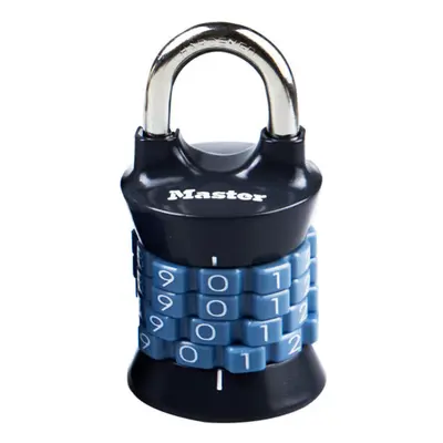 (Black Blue) Digit/Letters Combination Password Lock Alloy Steel Security Padlock Cabinet Luggag