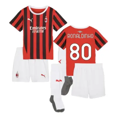 (5-6 Years) AC Milan Home Mini Kit (Ronaldinho 80)