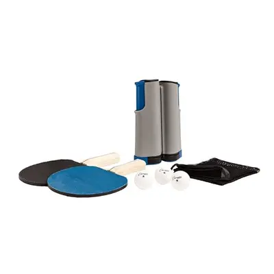 Anywhere Table Tennis: Ping Pong Paddles, Balls, and Portable Net & Post Set To Go,Blue