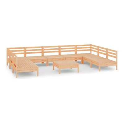 vidaXL Garden Lounge Set Wooden Outdoor Lounge Set Piece Solid Wood Pine