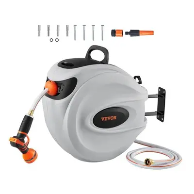 Vevor KSSJGQHTSH84FX14OV0 ft. x 0.625 in. deg Swivel Wall-Mounted Retractable Water Hose Reel