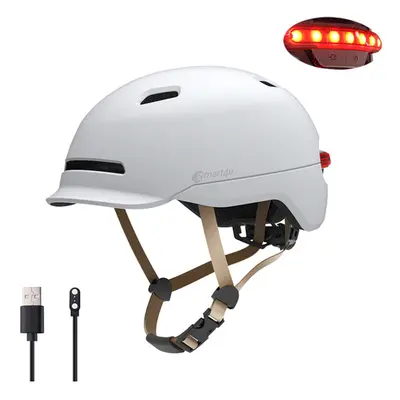 Bike Helmet 22.4-24inch Adjustable Waterproof Sport Cycling Helmet with Sensor Taillight