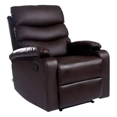 (Brown) Ashby Bonded Leather Recliner Armchair Sofa Chair Reclining Home Lounge