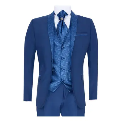 (44) Men's Piece Blue Tailored Wedding Suit