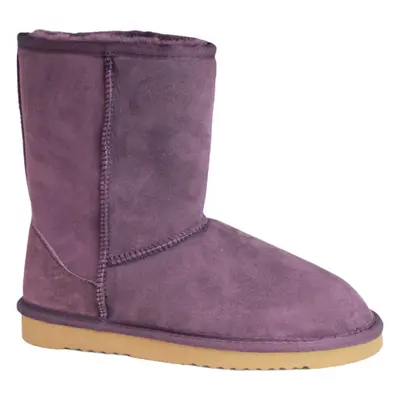 (9 UK, Purple) Eastern Counties Leather Womens/Ladies Jodie Sheepskin Short Plain Boots