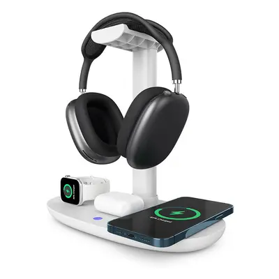 4 in Wireless Charger Station Headphone Stand for iPhone Airpods