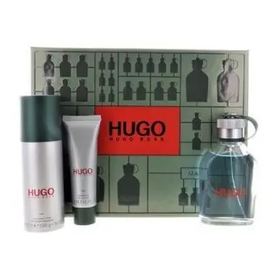 Hugo Boss Hugo Man Pcs Set: 4.2 Eau De Toilette Spray + 2.5 Deodorant Stick + 1.7 Shower Gel