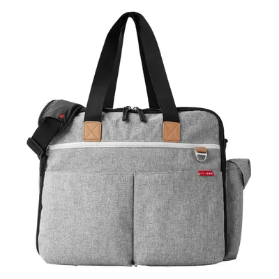 Skip Hop Diaper Bag: Iconic Duo Weekender Extra Large Capacity with Changing Pad & Stroller Atta