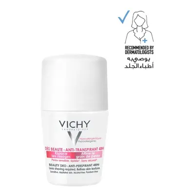 Vichy 48-Hour Anti-Perspirant Beauty Deodorant for Women - White, 50ml: Long-Lasting Odor Protec