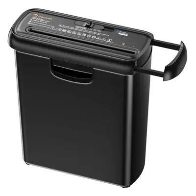 Bonsaii 6-Sheet Strip-Cut Paper Shredder, Small Paper Shredder for Home Use, Can be Used Without