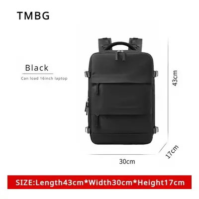 (black) New Fashion Leisure Travel Bag Unisex Large Capacity Independent Shoe Bag Backpack Outdo