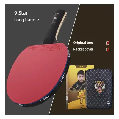 (9 Star Long Handle) Loki 7/8/9 Star Professional Ping Pong Racket Attack-loop High Sticky Table