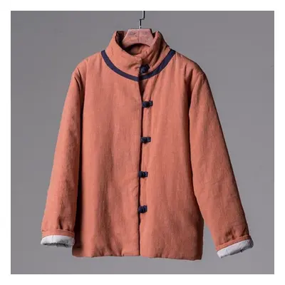 (pink, One Size) Johnature Coats Stand Long Sleeve Thick Warm Clothes Spring Button Women Jacket