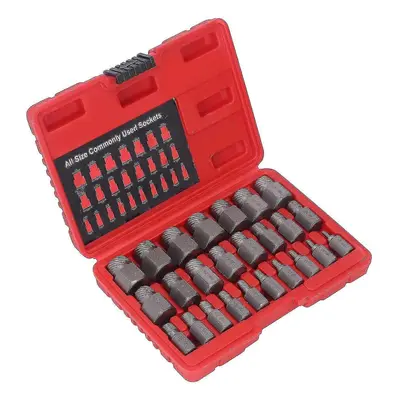 Damaged Screw Extractor Kit 25pcs Bolt Extractor, Hex Bolt Stud Extractor Damaged Screw Removing