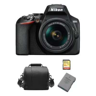 Nikon D3500 Kit Af-P 18-55Mm F3.5-5.6G Vr+32Gb Sd Card+Bag+En-El14A