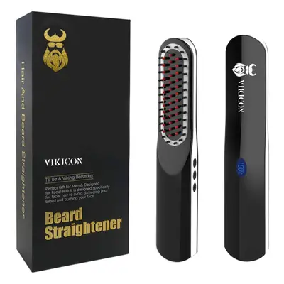 Beard Straightener for Men, Beard Straightening Comb with Cordless