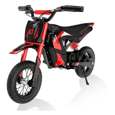 (Red) Electric Kids Motorcycle Ages Dirt Bike Ride