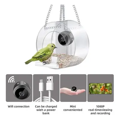 Smart Bird Feeder with Camera, Firm Chain Tray, Forte Load-Bearing Capacity, for Bird Lovers