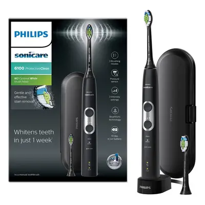 Philips Sonicare ProtectiveClean Electric Toothbrush with Travel Case, x Cleaning Modes, Intensi