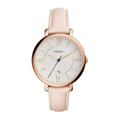 Fossil Jacqueline Leather Watch for Ladies, Rose Gold