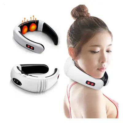 Hot Electric Cervical Neck Support Massager Body Shoulder Relax Massage Magnetic Therapy