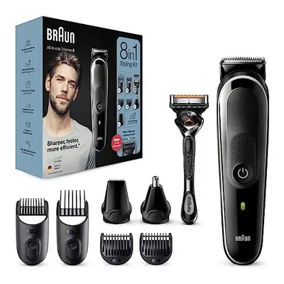 8-In-1 All-In-One Trimmer Series 5, Male Grooming Kit With Beard Trimmer, Hair Clippers, Ear & N