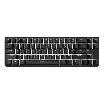 (Black, Red Switch) Keys Mechanical Keyboard Wireless Bluetooth Wired Dual Mode Anti-ghosting Ba