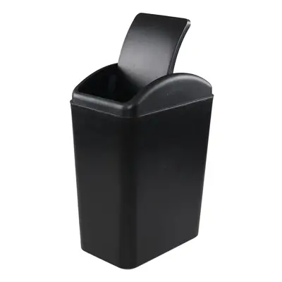 Black Plastic Swing Top Trash Can, Liter Plastic Trash Can